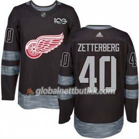 Detroit Red Wings Hockeydrakt Henrik Zetterberg 40 1917-2017 100th Anniversary Svart Adidas Authentic - Herre